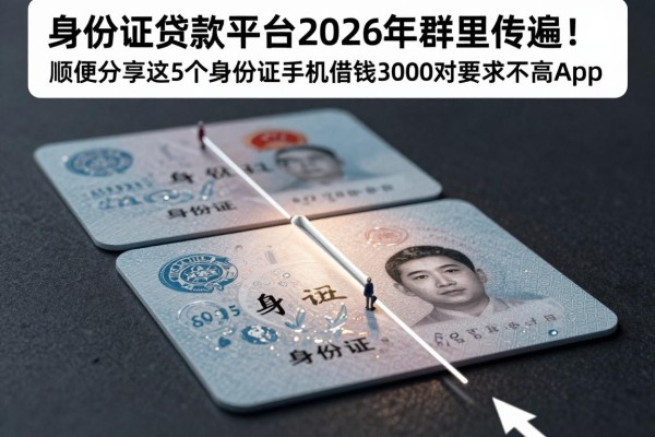 身份证手机贷款平台2026年群里传遍！顺便分享这5个身份证手机借钱3000对要求不高app