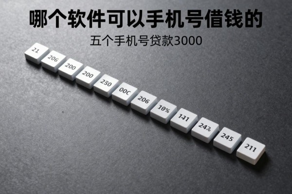 哪个软件可以手机号借钱的，说明五个手机号贷款3000对要求不高软件