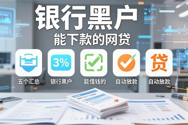 银行黑户能下款的网贷，同时汇总五个银行黑户能借钱的自动放款的app