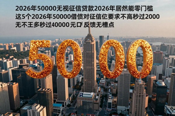 2026年50000无视征信贷款2026年居然能零门槛，这5个2026年50000借款对征信要求不高秒过4000元口子反馈无槽点