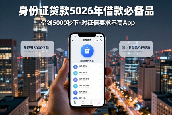 身份证贷款50002026年借款必备品！同时介绍五个借钱5000秒下 对征信要求不高app