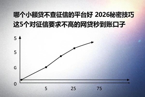 哪个小额贷不查征信的平台好，2026秘密技巧这5个对征信要求不高的网贷秒到账口子