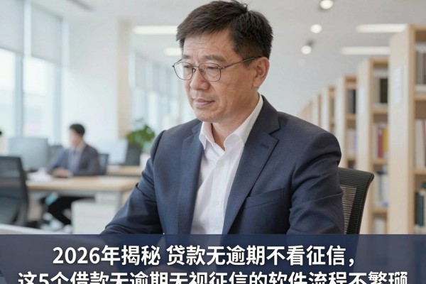 2026年揭秘​贷款无逾期不看征信，这5个借款无逾期无视征信的软件流程不繁琐